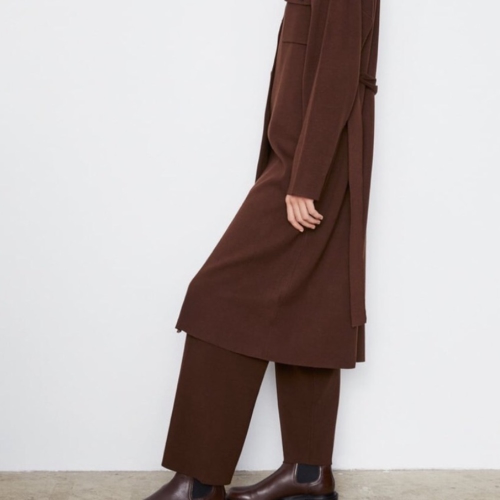Zara Brown Wide Leg Pants & Jumpsuit